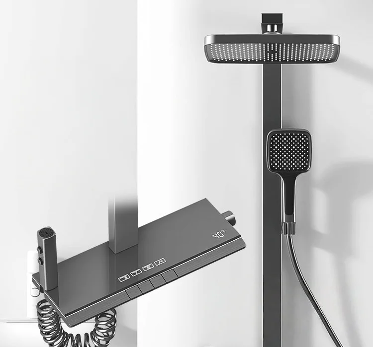 set soffione doccia pannello bagno rubinetto pioggia esterno testine sistema cascata filtrato intelligente per rubinetti miscelatori