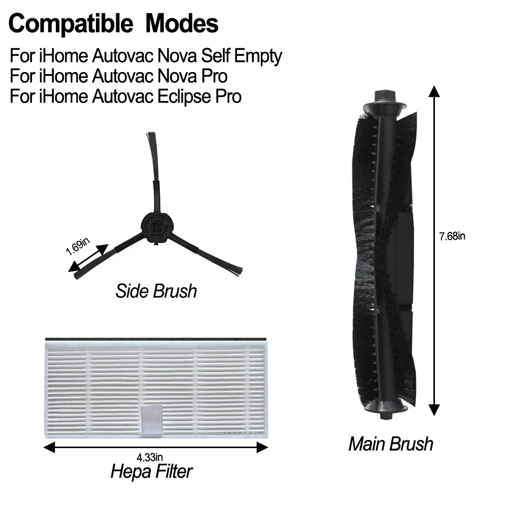 

Мешки для пыли Mian Brush Self Empty AutoVac Nova для Ultenic T10, высококачественная основная щетка IHRV6-BLK, очистка фильтра