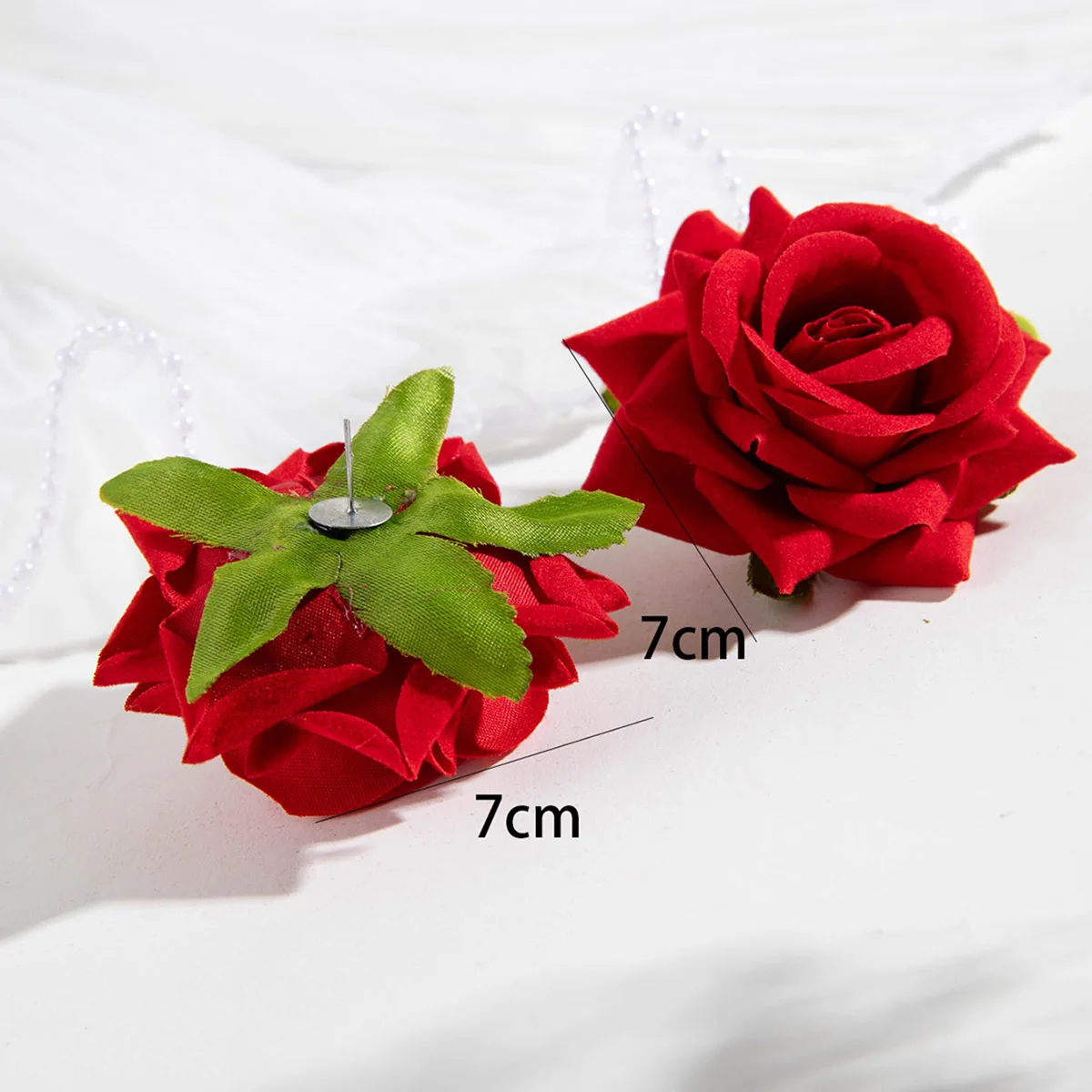 Tocona Pretty Big Rose Flowers Stud Earrings for Women New Simple Trend Design Jewelry Party Accessories Gift Wholesale