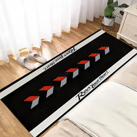VIKAMA Cool Racing Car Long Rug Anti-slip Noise Reduction Home Decoration Motorcycle Display Mat Garage Floor Mat Bedside Rug