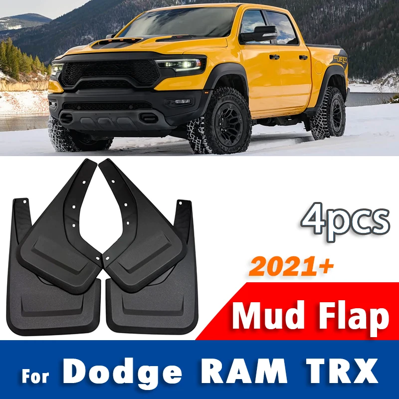 Front Rear 4pcs FOR Dodge RAM 1500 TRX 2021 2022 2023 2024 Mudflaps Mudguard Fender Mud Flap Guards Splash Car Accessories