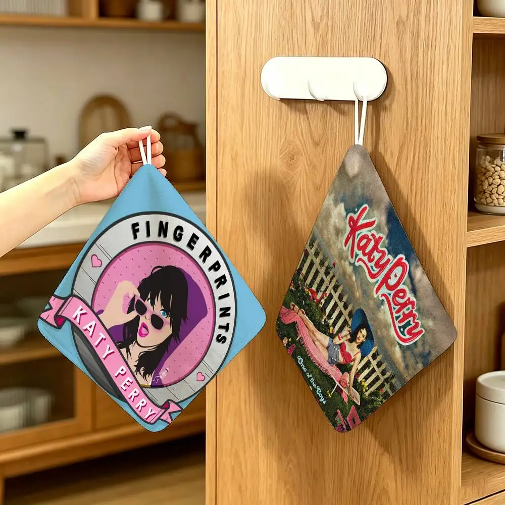 Singer K-Katy Perry  Polyester Cotton Hanging Kitchen Towel Skin Friendly Hand Wiping Towel For Hotel Cafe Household