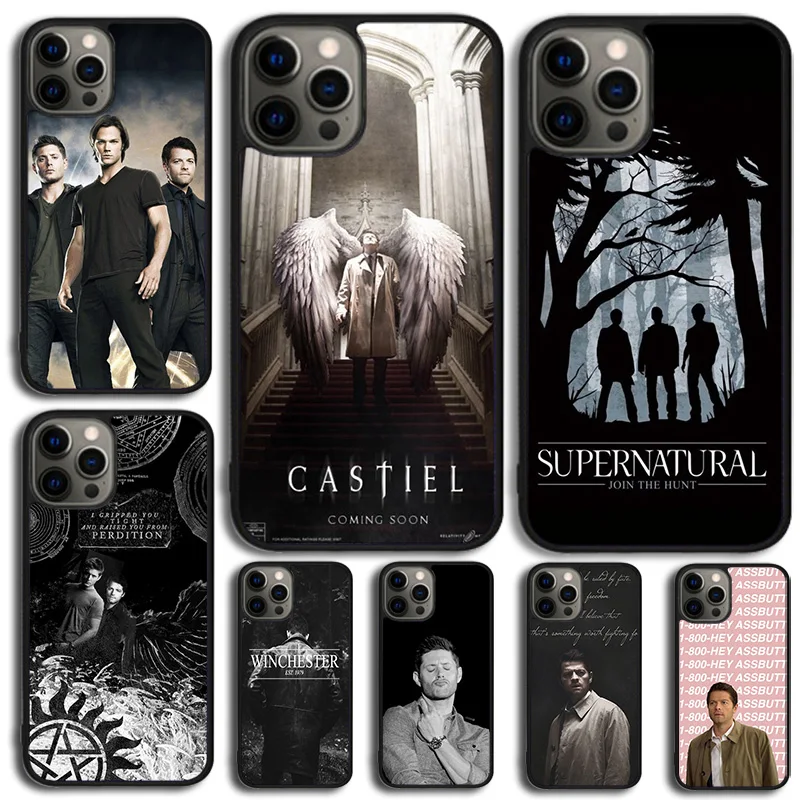 SUPERNATURAL DEAN CASTIEL WINCHESTER Phone Case Cover For iPhone 15 16 14 XR XS 11 12 13 Mini Pro MAX Plus