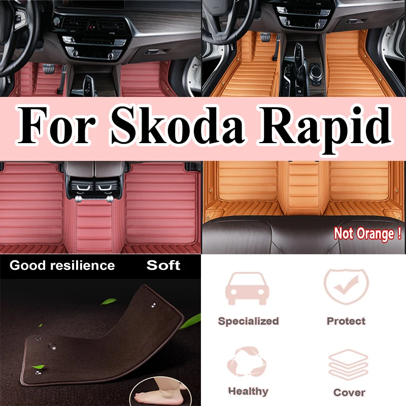 

Luxury Car Floor Mats For Skoda Rapid 2013 2014 2015 2016 2017 2018 2019 2020 Custom Auto Foot Pads Carpet Cover Interior