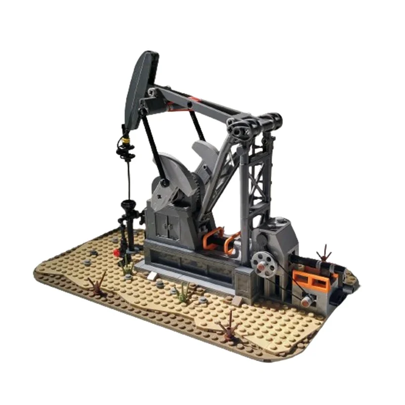 Functioning Oil Pump Jack Building Blocks Set Oil Derrick Model Toys Children Gifts(483 PCS)