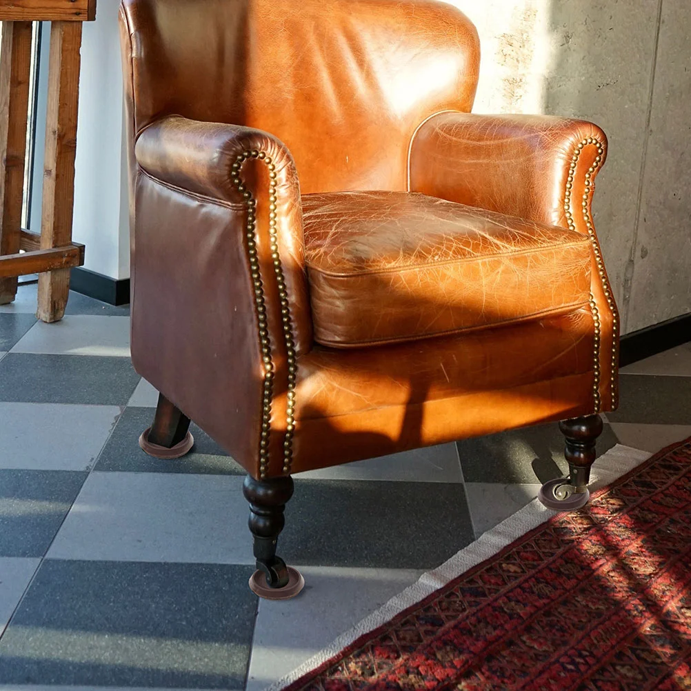 Coasters fixos do círculo para pisos de madeira, almofadas do sofá, coasters, mobília do tapete, 12 pcs