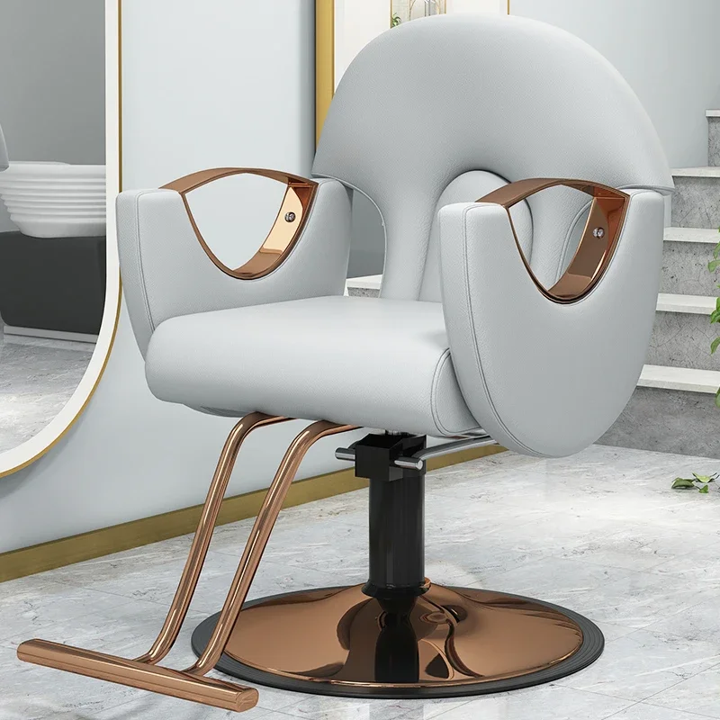 Chair Beige Wheels Barber Pump Ergonomic Products Barbers Professional Aesthetic Shampoo Hair Reclining Hairdresser Pink Brow