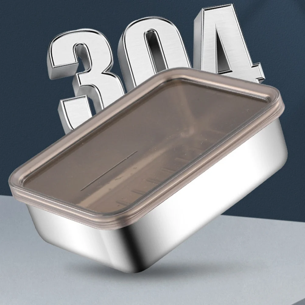 

Stainless Steel Lunchable Container Fruit Fresh-Keeping Box for Refrigerator Picnic Steel Food Box for Portable Food