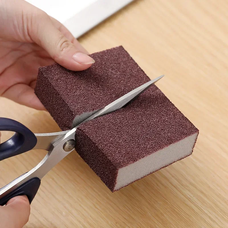 Emery sponge kitchen dishwashing pot brush rust removal sponge block image 3