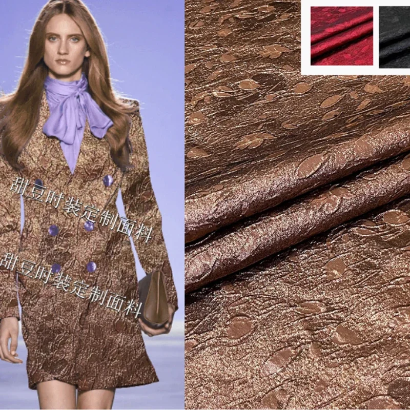 

Металлическая проволока, парча, жаккардовая ткань, винтажная окрашенная пряжа, костюм, пальто, платье, модный брендовый дизайн, ткань для шитья своими руками