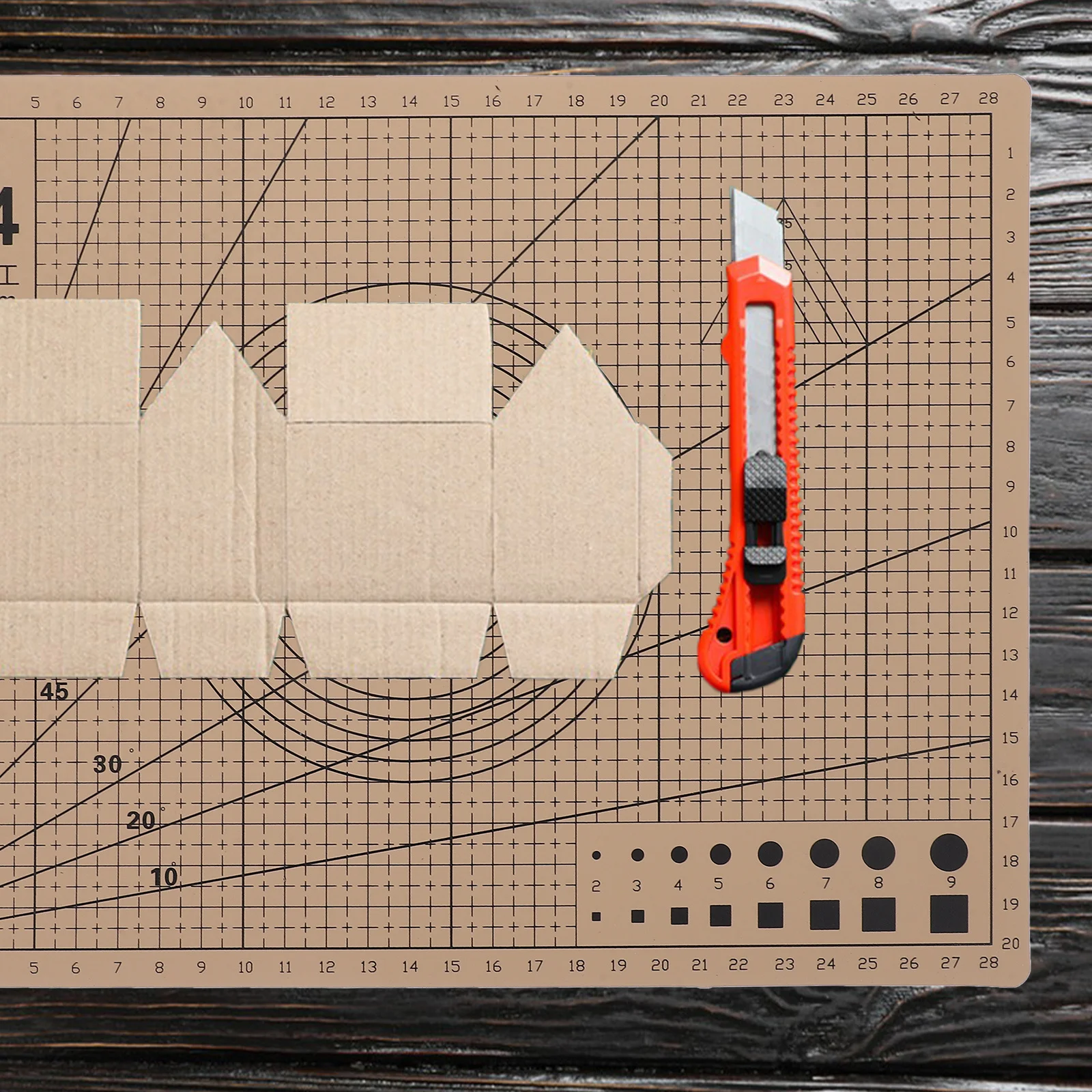 حصيرة القطع للحرف اليدوية، حصيرة نقش PVC شديدة التحمل، سطح مزدوج الجوانب غير قابل للانزلاق لطاولة المشاريع الورقية والزجاج DIY