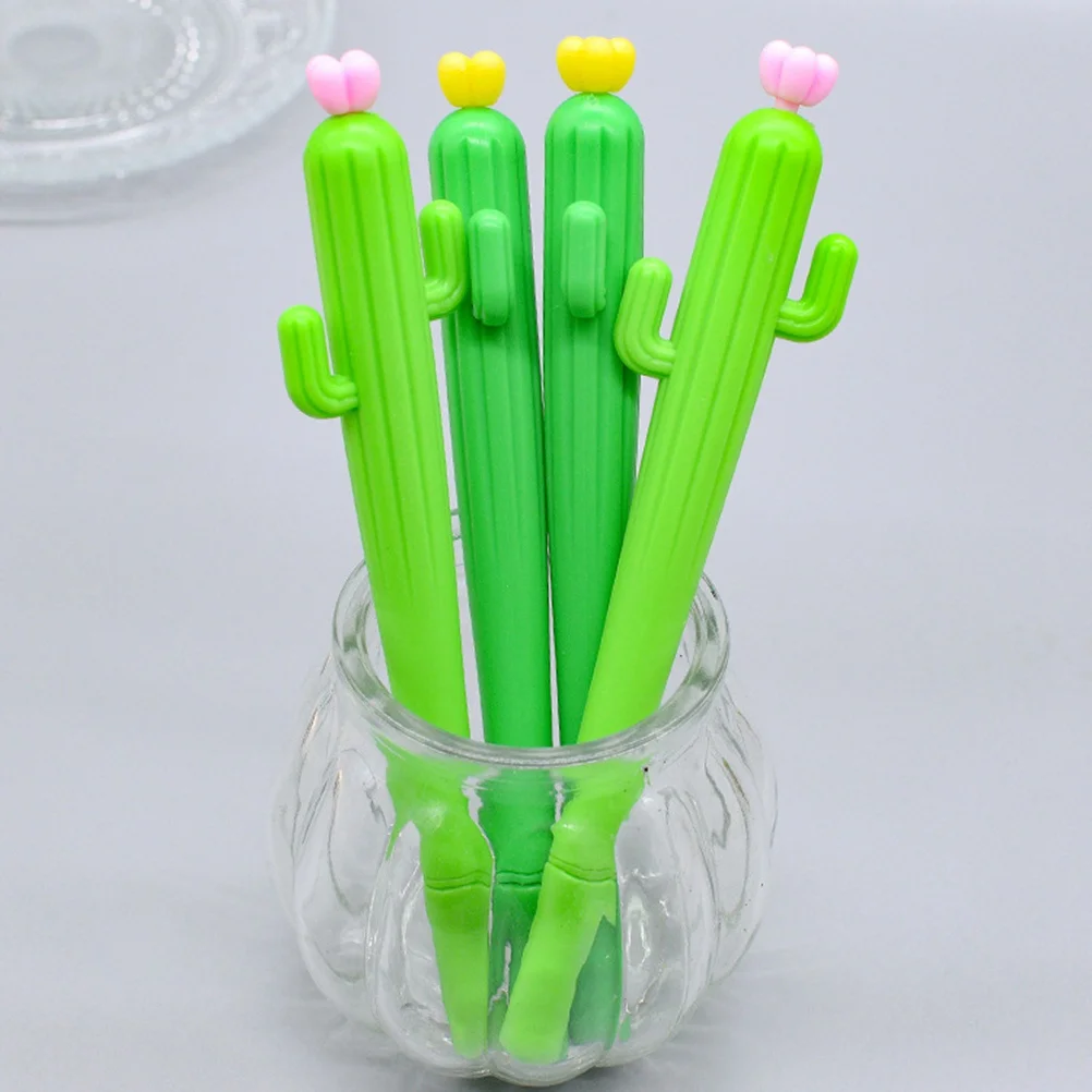 

Soft Gel Cactus Pen Premium Plastic Smooth Writing Cute Pencil For School Flower Design Pink Pattern Pupil