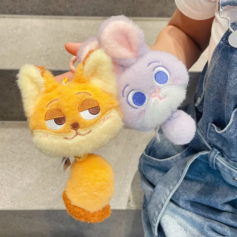 Echte Disney Zootopia Judy Nick pluche sleutelhanger authentieke rugzak hanger cadeau voor meisjes knuffeldier speelgoed knijpen decomprimeren