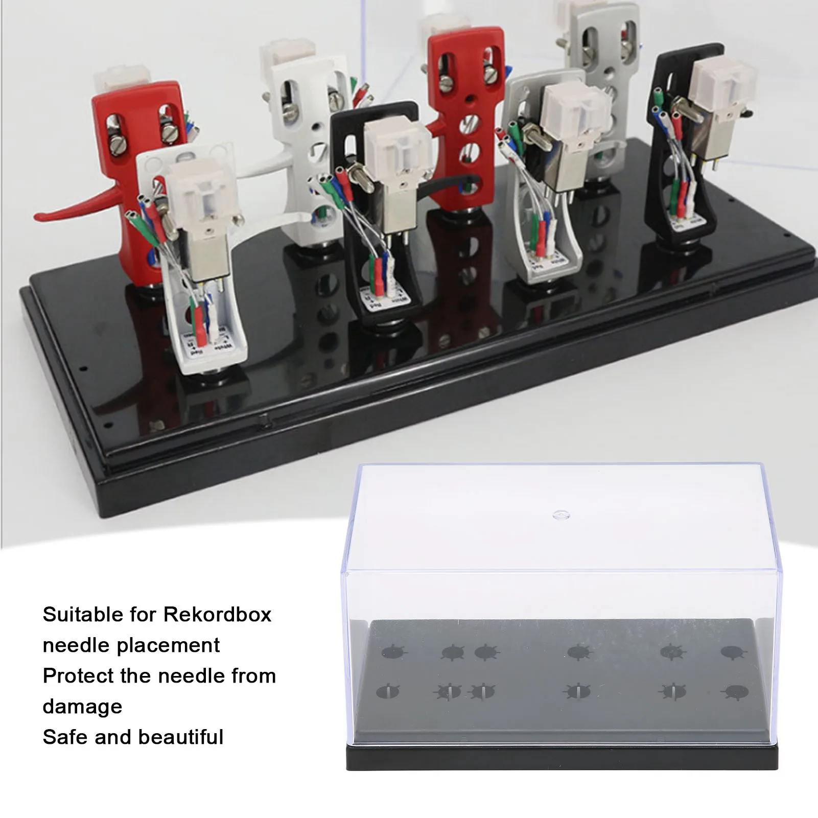 Record Player Stylus Holder Phonograph Head Storage Box High End Phonograph Head Long Needle Rack Display Sample Box