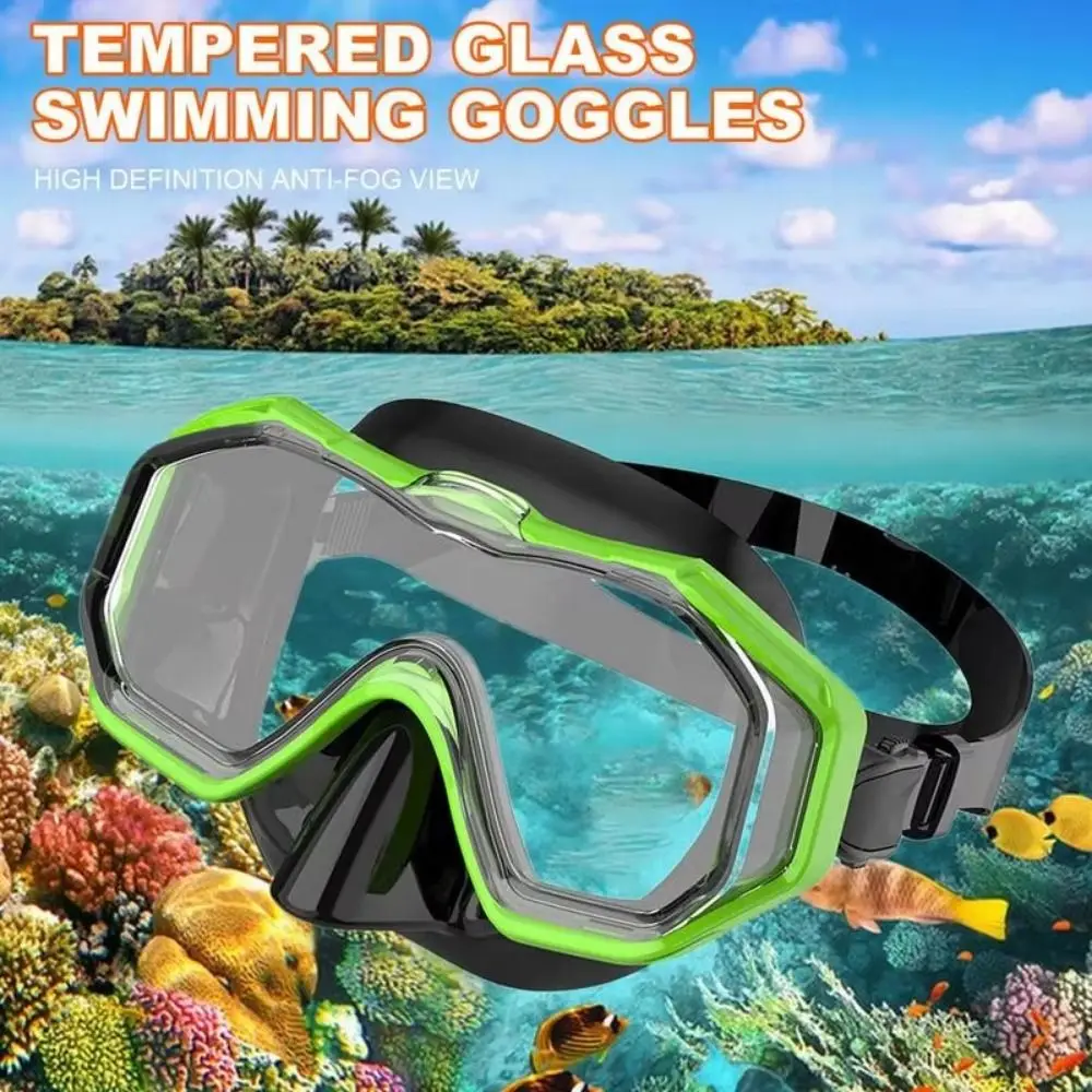 Gafas de natación de cristal para PC para niños con cubierta para la nariz, correa de PVC, gafas de natación antifugas, vista amplia, gafas de natación para piscina