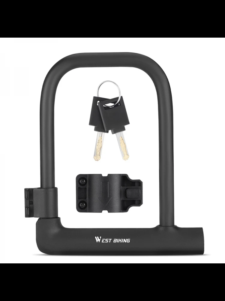 AliExpress NONE Bike Lock U-Lock Heavy Duty Bicycle Motorcycle Anti-Theft Lock with 2 Keys & Lock Holder for Bike Motorcycle Scooter