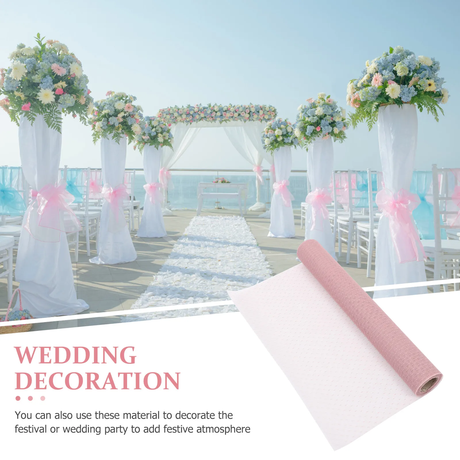 

Flower Packaging Gauze Floral Bouquet Wrapping Material Supplies Polyester Mesh Wraps for Bouquets