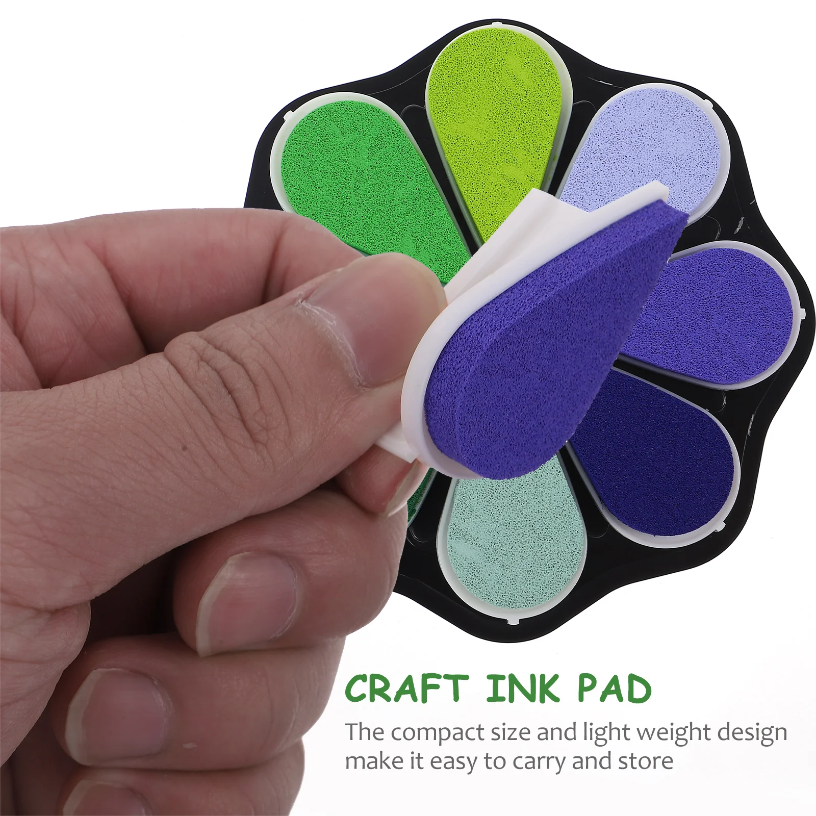

Premium Ink Multicolor Stamps Partner For Diy Durable Finger Stamp Pad Compact Light Weight Craft Supplies Stamp