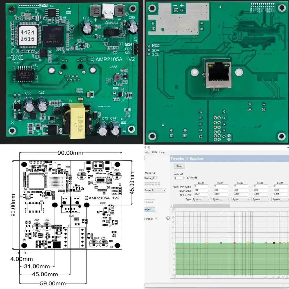 AES67 DT Power Amplifier for BPTL Mono Class D Amplifier Network Audio Transmission Analog Audio Output