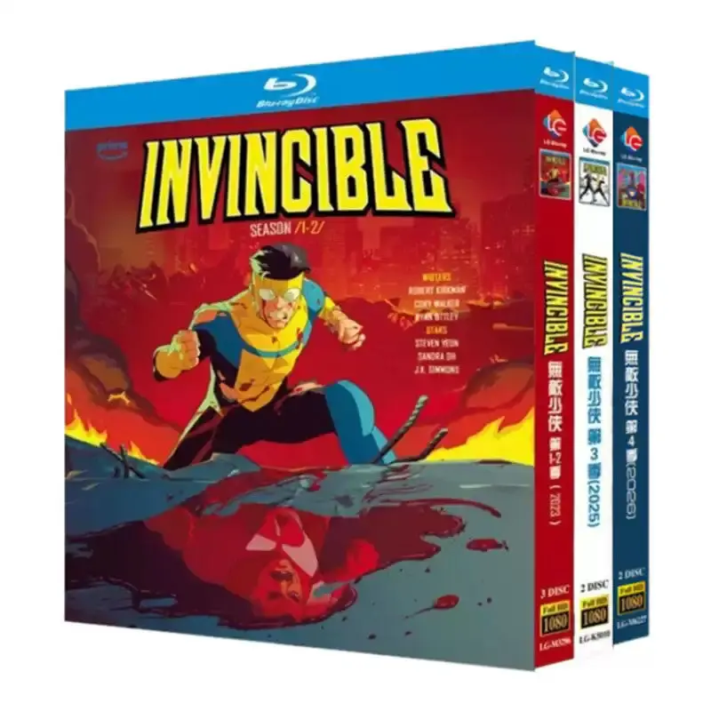 

BD Blu-ray High Definition Anime Invincible Seasons 1-4 Invincible 7-Disc Box Set