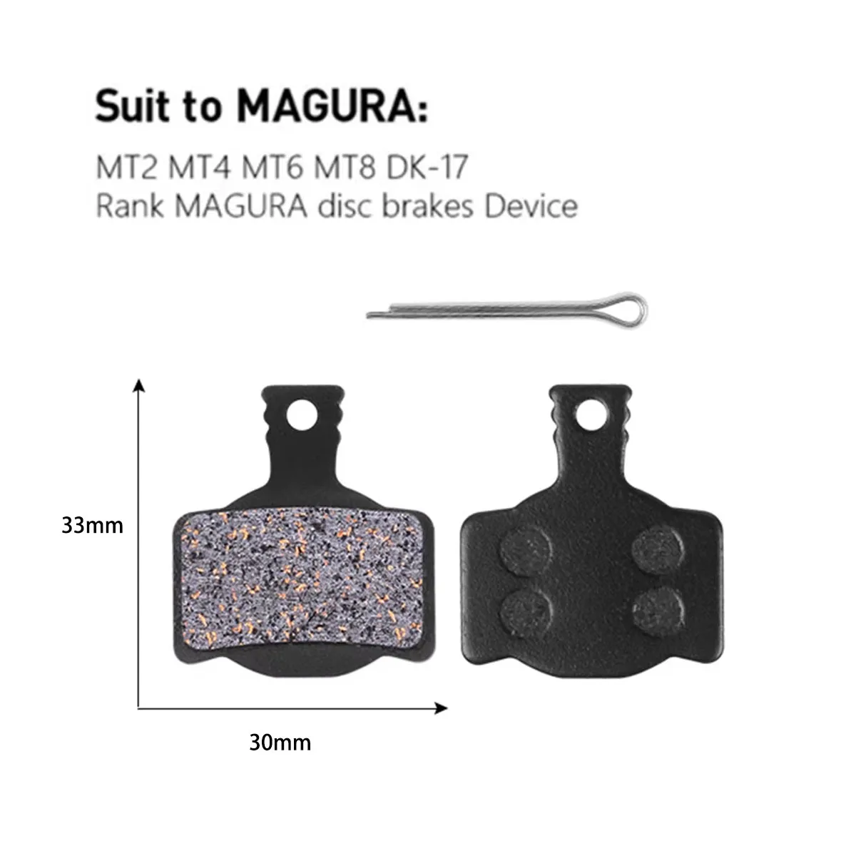 1 Pair High Quality Bicycle Disc Brake Pads Replaceable MTB Resin Brake Pad For Magura MT2 MT4 MT6 MT8 DK-17 Mountian Bike