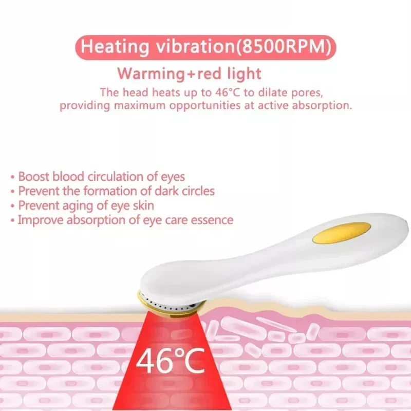 EMS Vibrating Eye Massage นวดหน้าอุปกรณ์ยกกระชับใบหน้า Anti-aging ฟื้นฟูผิวริ้วรอยลบเครื่อง Skin Care