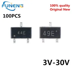 100PCS 50pcs 49E  44E A3144  OH44E  3V-30V  Hall Effect Sensor Switch Hall Element  49E  SOT-23 SS49E AH49E High Sensitivity