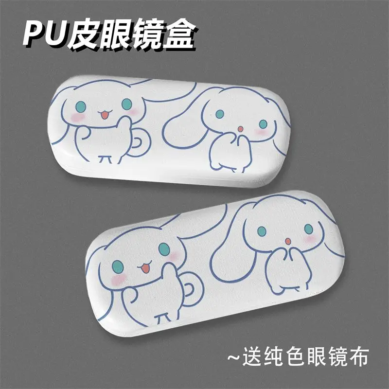 kawaii Sanrio Eyeglasses Case Melody Kuromi Cute Cartoon Eyeglasses Storage Case Drop-proof Portable Nearsighted Glasses Case