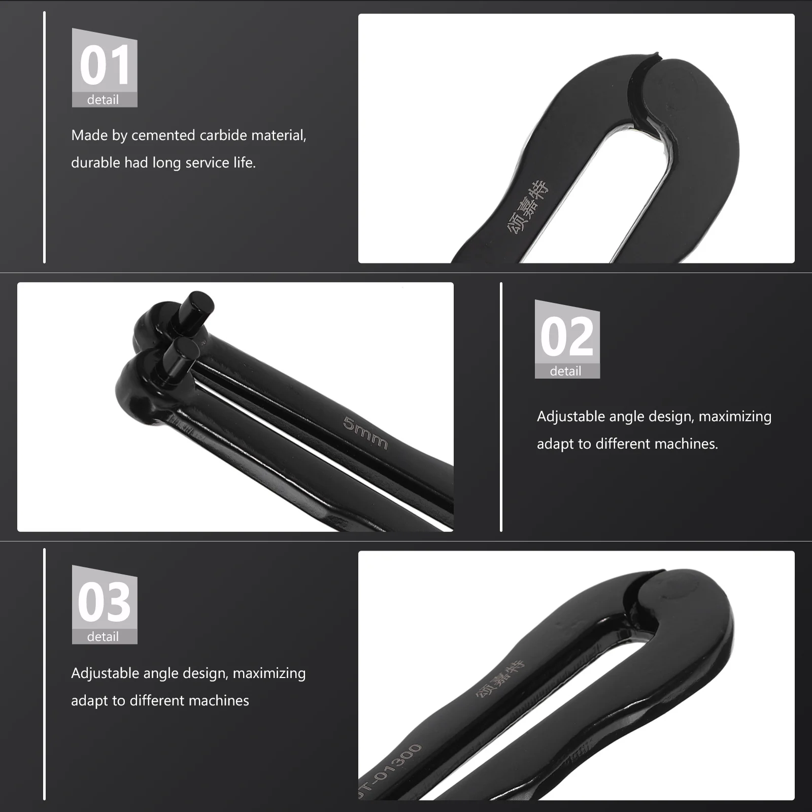 

5Mm Adjustable Round Nut Pin Spanner Wrench Professional Angle Mill Tool for Electric Cutter Trimmer Machine Maintenance