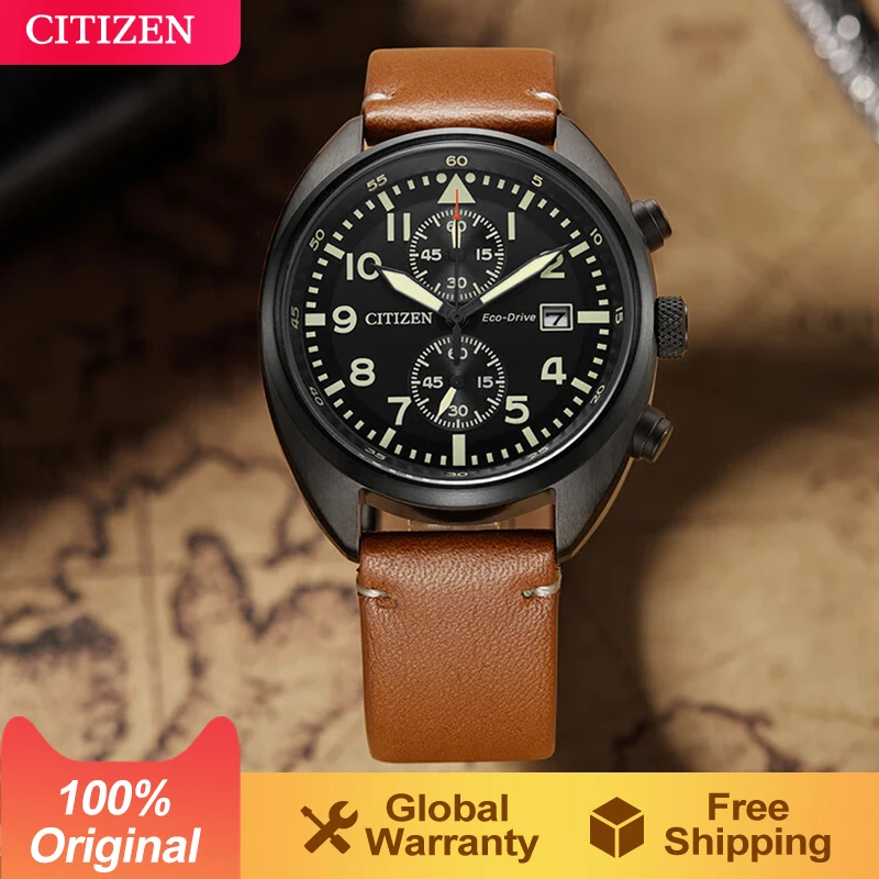 

CITIZEN Original Men's Watch Eco-Drive 100m Waterproof Sapphire Glass Fashion Luminous Business Watch CA7045-14E