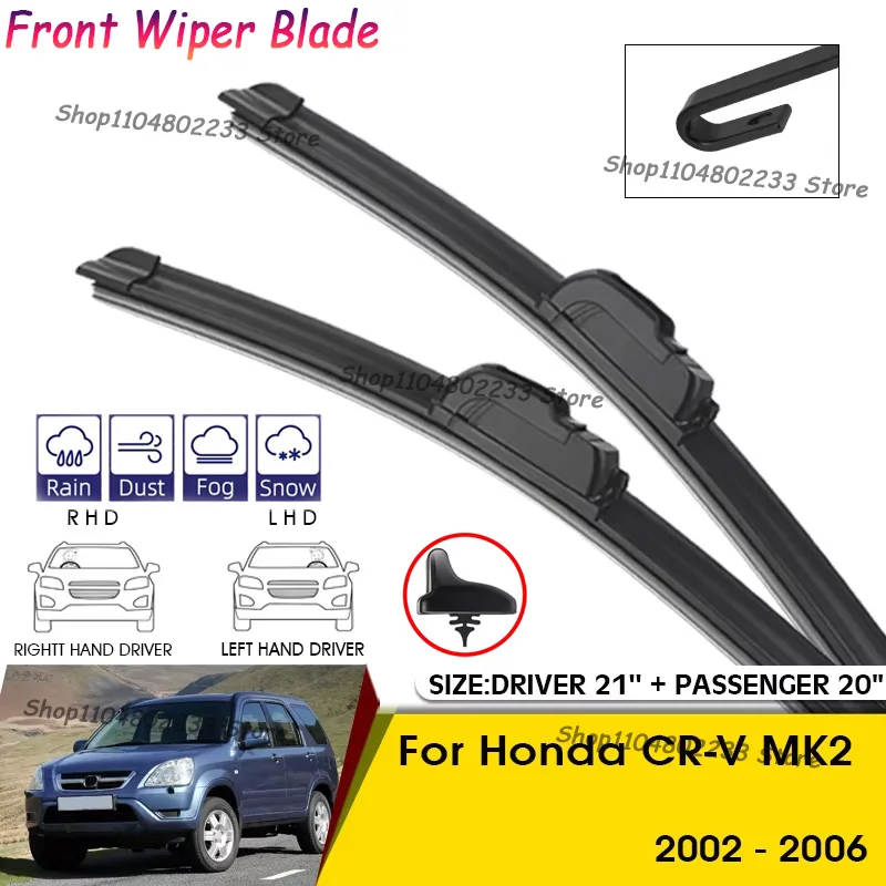 

Car Wiper Blades For Honda CR-V MK2 2002 2003 2004 2005 2006 Windshield Windscreen Front Window Blades 2002-2006