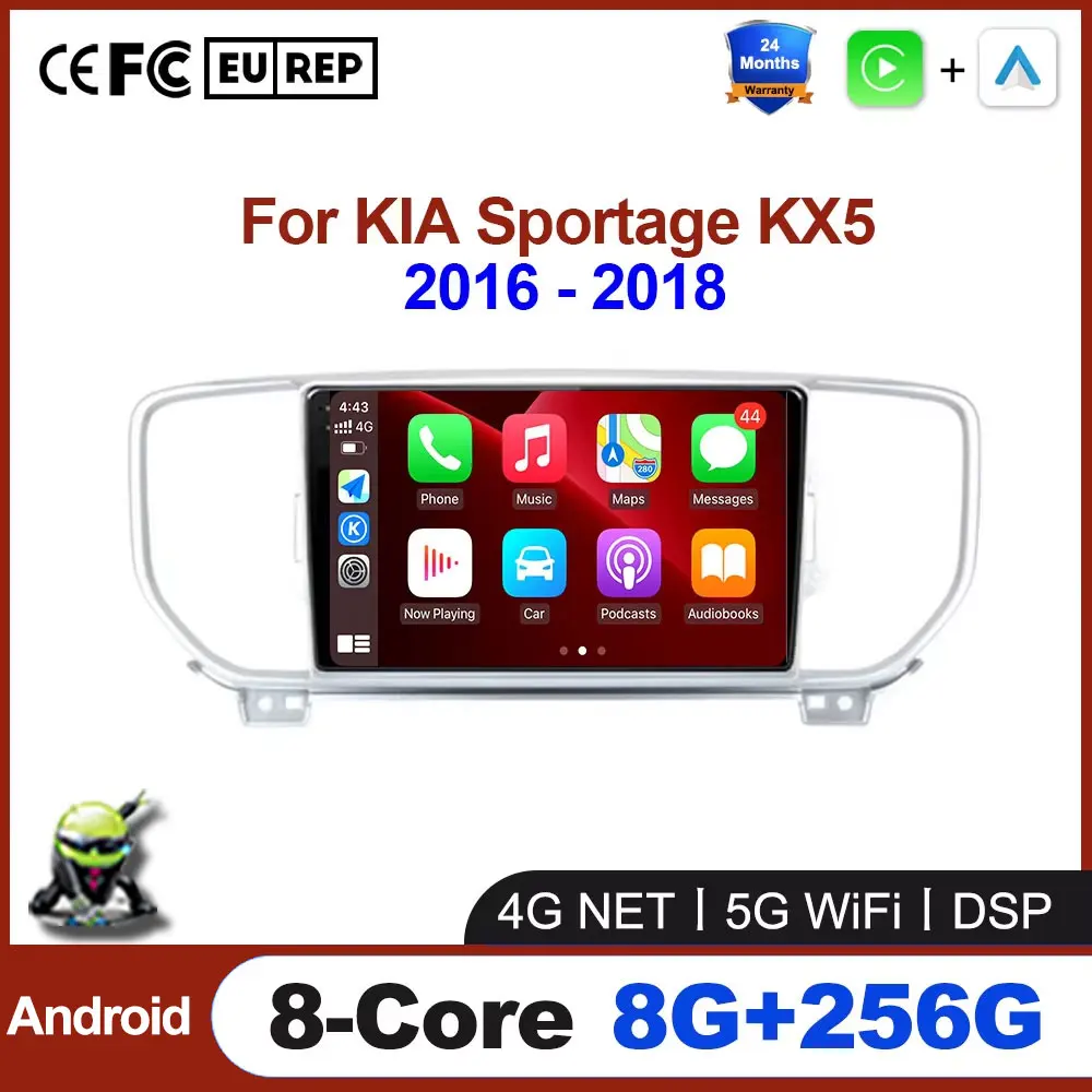 

Android Auto Car Radio Multimedia Video Player For KIA Sportage KX5 2016 - 2018 GPS Navigation RDS 4G Lte 5g Wifi Tools DSP