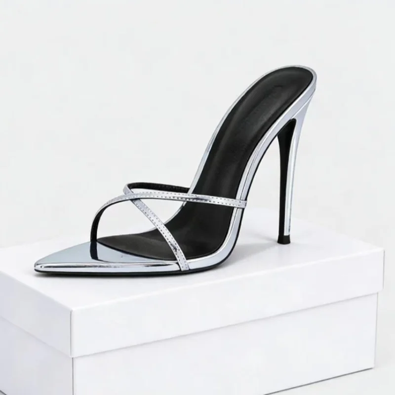 sandales-a-talons-en-cuir-metallise-argente-a-brides-croisees-mules-sexy-a-bout-pointu-a-enfiler-pour-l'ete-talons-fins
