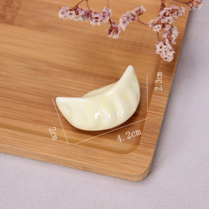 Ceramic Dumpling Chopstick Pen Rest Creative Simulation Design Table Home Decoration Craft Cute Figurines Unique Birthday Gift