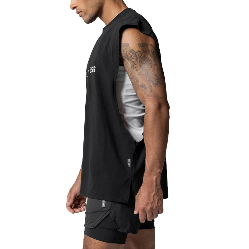 Men's Running Vest Gym Fitness Tank Top Sport Sleeveless Shirt Basketball Jersey Training Bodybuilding Workout Stringer Singlets