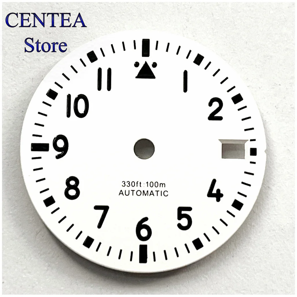 RICHUS 29mm Sterile Black White Blue Green Watch Dial Fit NH34 NH35 Movement Fit 3 O'Clock Crown 3.8 O'Clock Crown