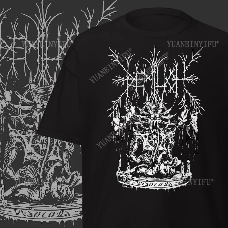 

Футболка Demilich Band: техническая дэт-метал одежда, мерч в стиле хэви-метал, модная готическая дэт-метал футболка, мерч для фанатов мелодичного трэш-металла.