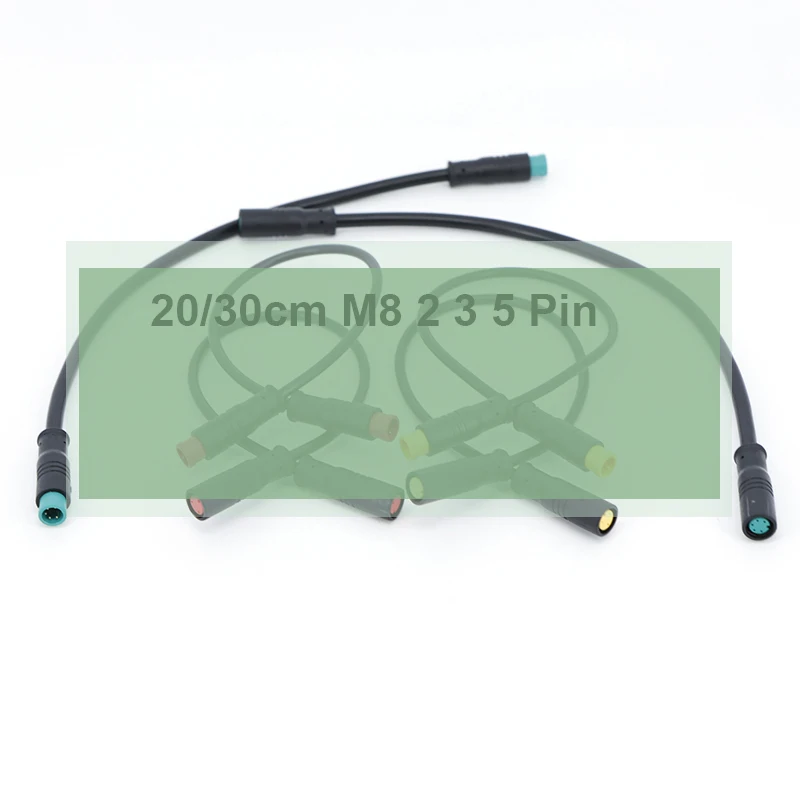 20/30cm M8 2 3 5 Pin E-bike Sensor male female to male female Ebike connector Cable Butt Joint Electric Bicycle Waterproof  O21