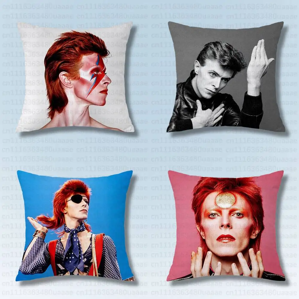 D-David Bowie Ziggy Stardust Decorative Room Aesthetics Pillow Case Home Decor Bedroom Sofa Bed Couch Pillow Cover