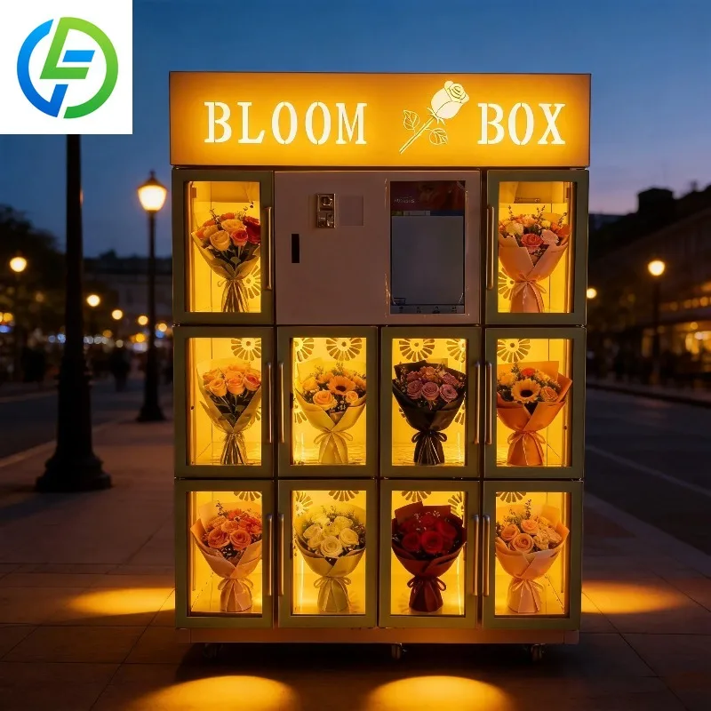 FL Customized Wholesale Locker Flower Vending Machine Refrigerator Automatic Machine Vending with Touch Screen