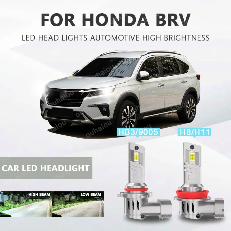 

For HONDA BRV 2PCS H8H11 Light LED Chips Head Lamp HB3(9005) Fog Lights Bulb Accessories with heat sink