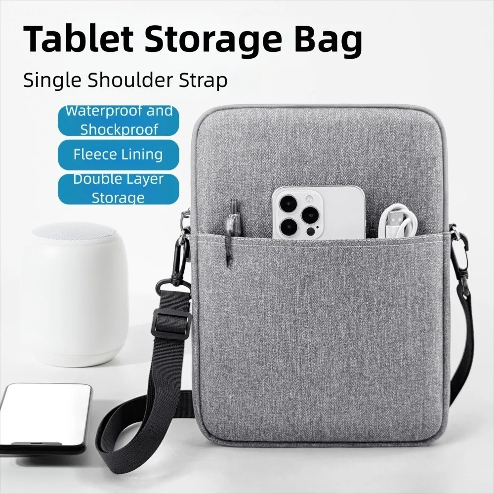 9-13.3 inch Tablet Sleeve Bag with Shoulder Strap Large Capacity Handle Carrying Case Handle for Samsung/Huawei/Xiaomi/Kindle
