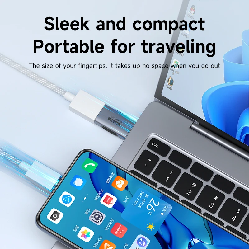 Hagibis USB to Type C OTG Adapter 10Gbps High-Speed Data Transfer USB C Male to A Female For Macbook Pro iPhone 15 iPad Tablet