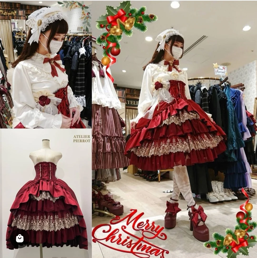 Japanese Heavy Work Lace Cake Lolita Dress Women's High Waist Multi Layer Ruffled Lace Vintage Princess Long Skirt