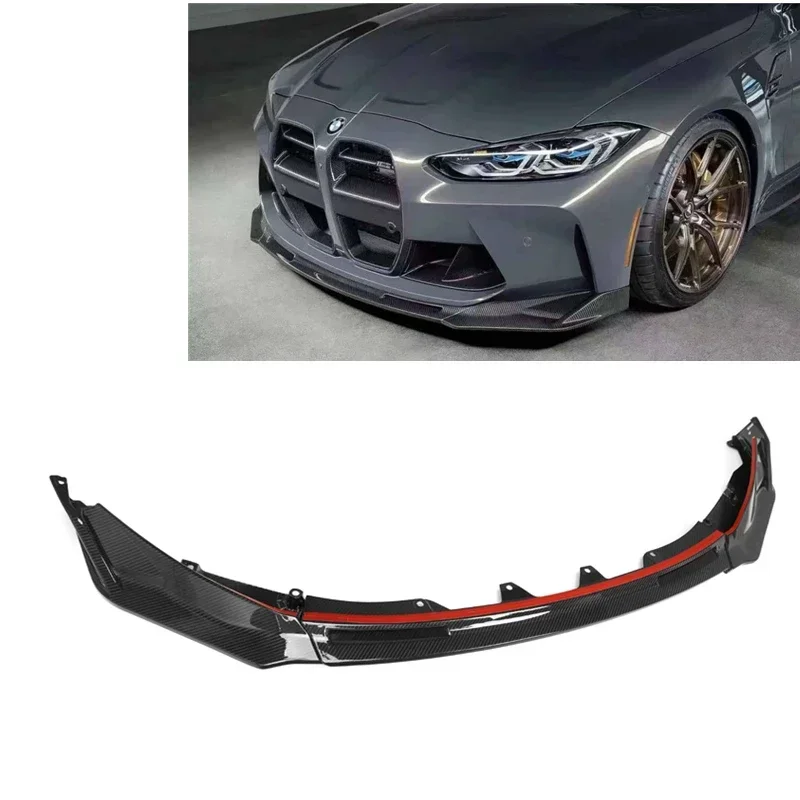 Hot Selling V Style Dry Carbon Fiber Front Lip for  M3 4-door/M4 G82 G83 2-door 2021+ G80 G82 G83 Carbon Fiber Car Bumpers