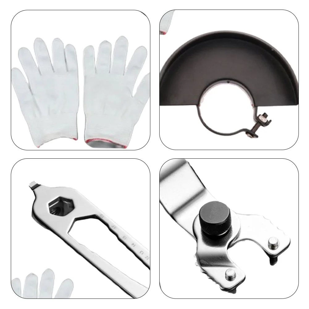 Adjustable Multifunctional Angle Grinder Wrench With Cover And Gloves For Dismantling Angle Grinder Marble Machine Flange Wrench