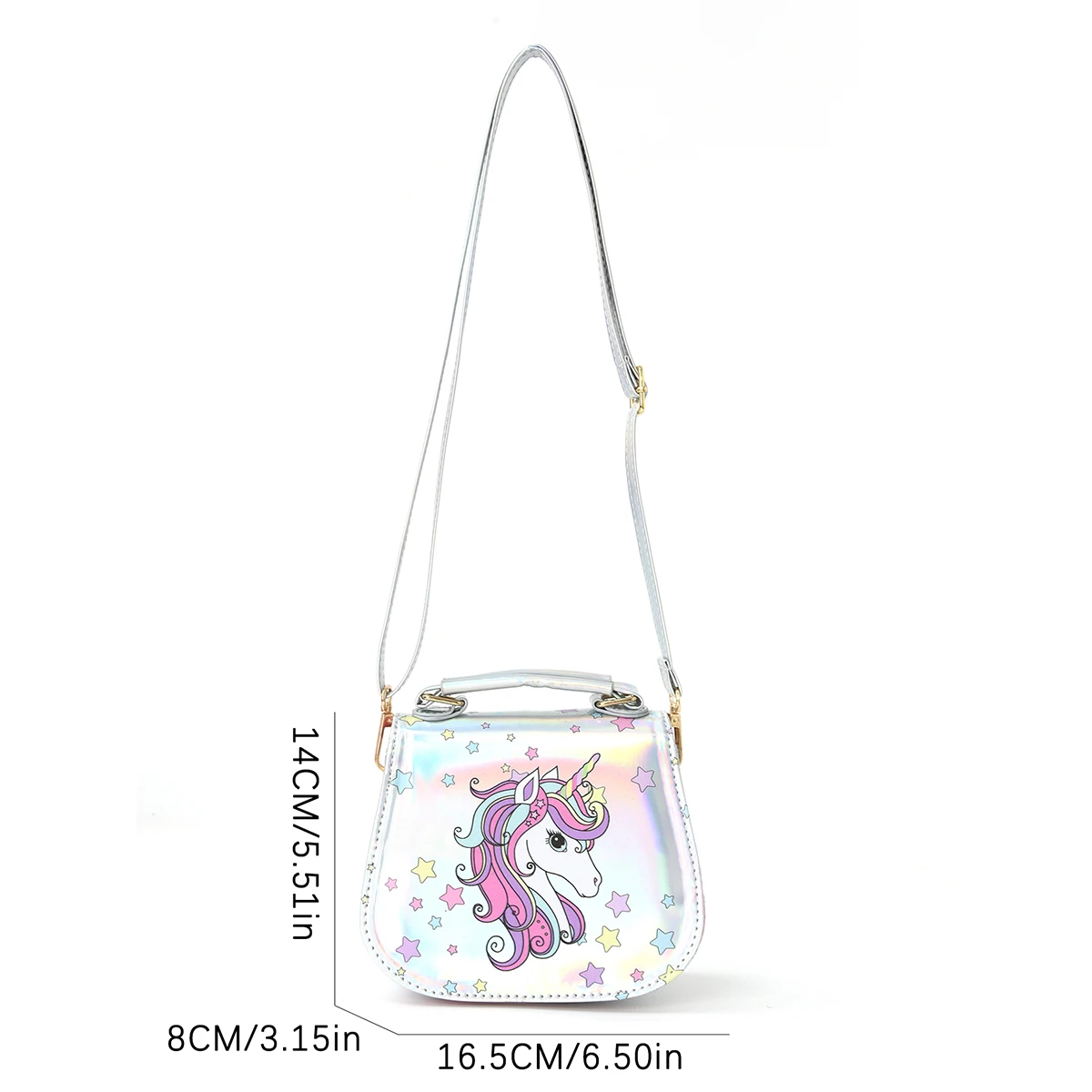 1pcs Cute Cartoon Unicorn Print Children\'S Cross-Shoulder Bag, Shoulder Bag, Handbag, Suitable For Girls, Kindergarten, Travel