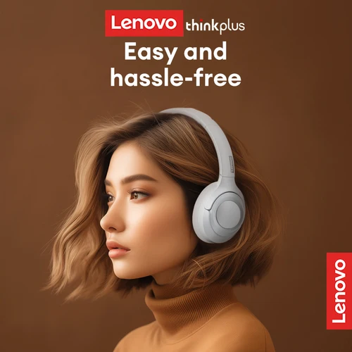 Imagen 2 del producto Original Lenovo TH54 auriculares inalámbricos Bluetooth montados en la cabeza juego de llamadas auriculares con cancelación de ruido batería larga auriculares deportivos
