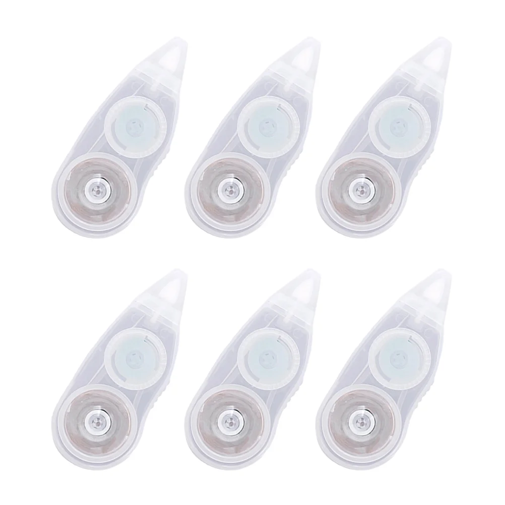 6 Pcs Correction Tape Portable Correcting White Out Pencil Plastic Small Writing Accessories Students Use Duct