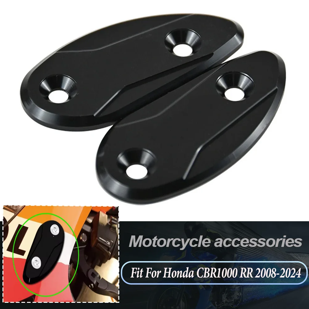

For Honda CBR 1000RR CBR1000RR 2008-2023 2024 Motorcycle CNC Aluminium Mirror Block Off Plates Mirrors Blanking Base Hole Caps